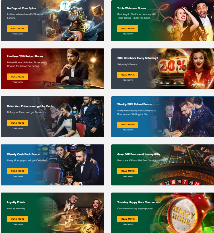 Promotional banner displaying exciting Tusk Casino offers, including bonuses and free spins for players.
